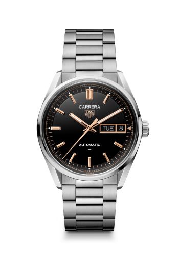 TAG Heuer Carrera Day Date Stainless Steel / Black / Bracelet
